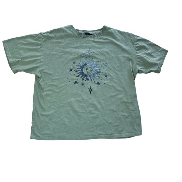 SHEIN Moon Sun Stars Themed Boxy T Shirt One Size - Picture 1 of 8